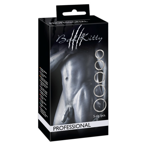Bad Kitty Set of 5 Metal Rings - Anello per il...