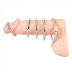 Bad Kitty Set of 5 Metal Rings - Anello per il Pene