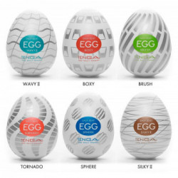 Tenga Egg Variety New Standard - Set di 6 Masturbatori Compatti Monouso