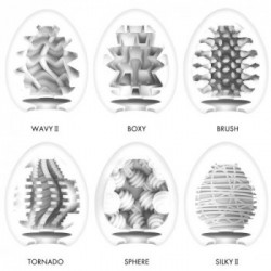 Tenga Egg Variety New Standard - Set di 6 Masturbatori Compatti Monouso