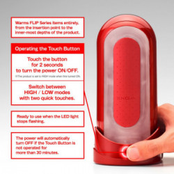 Tenga Flip 0 (Zero) Red Warmer Package - Masturbatore senza Vibrazione, Riscaldante