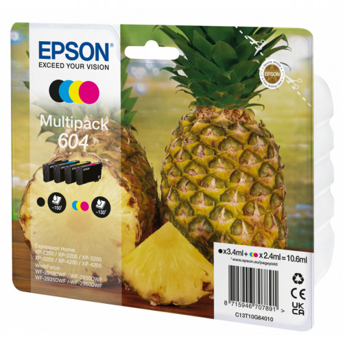 Epson 604 cartuccia d'inchiostro 4 pz Originale...