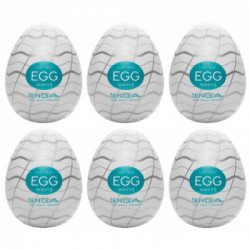 Tenga Egg Wavy II Pack of 6 - Set di Masturbatori Monouso Senza Vibrazione