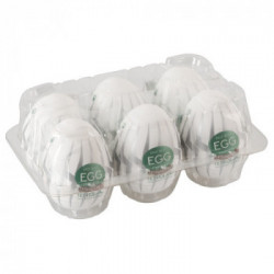 Tenga Egg Thunder 6 pcs - Set di Masturbatori Monouso, Senza Vibrazione