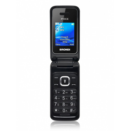 Brondi Fox 4,5 cm (1.77") 74 g Nero Telefono cellulare basico