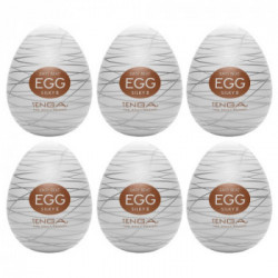 Tenga Egg Silky II Pack of 6 - Set di Masturbatori Monouso, Senza Vibrazione