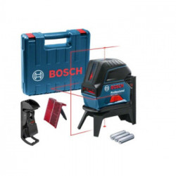 Bosch GCL 2-15 Prof + RM1 + CLIP - Livella Laser Combinata, 3 Batterie 1,5 V LR6, Cassetta