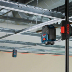 Bosch Professional GCL 2-50 C - Livella Laser a Linee, 4 Batterie 1,5V LR6, Adattatore Batteria, Base Rotante RM 2