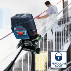 Bosch Professional GCL 2-50 C - Livella Laser a Linee 12V, 1x2,0Ah, Base Rotante RM 2, Caricabatteria, L-Boxx