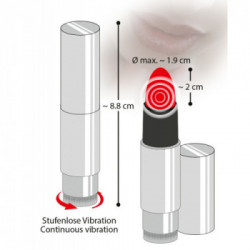 You2Toys Kiss me Lipstick Vibe - Vibratore, Richiede Batterie