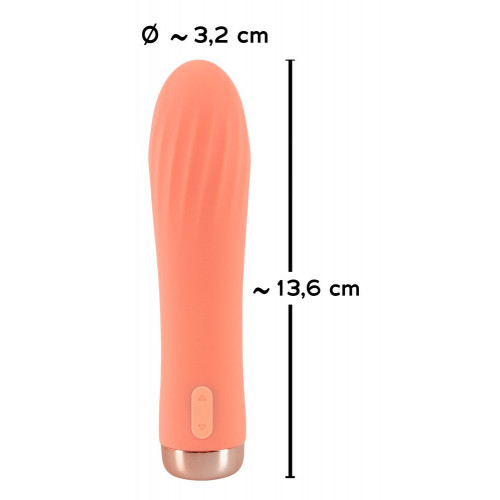 Peachy Mini Ribbed Vibrator - Vibratore Mini,...