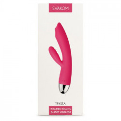 Svakom Trysta - Vibratore Punto G con Stimolazione del Clitoride, Splashproof, Ricaricabile