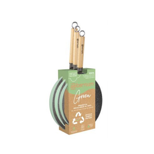 BIALETTI* SET TRIS PADELLA Y00AGD0400 GREEN...