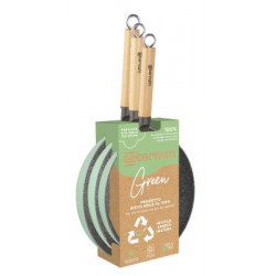 BIALETTI* SET TRIS PADELLA Y00AGD0400 GREEN INDUCTION, 20 - 24 - 28 CM