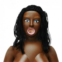 You2Toys Tyra - Bambola Gonfiabile, Viso 3D, Colore Scuro