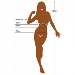 You2Toys Tyra - Bambola Gonfiabile, Viso 3D, Colore Scuro
