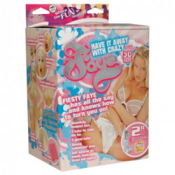 NMC Faye - Bambola Gonfiabile con Viso 3D, Bionda