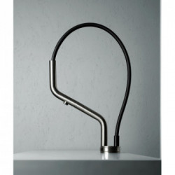 Quadrodesign 405 AS - Miscelatore Design, Acciaio Inox AISI316L, Doccetta Removibile