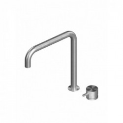 Quadrodesign 409 AS - Miscelatore Design, Acciaio Inox AISI316L, Canna girevole