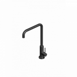 Quadrodesign 603 ON - Miscelatore Design, Acciaio Inox Nero Opaco PVD, AISI316L, Canna Girevole