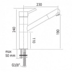 Rubinetterie Magistro 79 CR - Miscelatore Cucina, Serie Hitech, Finitura Cromato, Doccetta estraibile