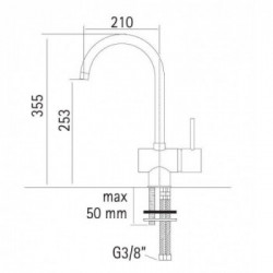 Rubinetterie Magistro 6812 CR - Miscelatore Cucina, Serie Hitech, Finitura Cromato