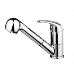 Rubinetterie Magistro 32.16DE CR - Miscelatore Cucina, Serie Standard, Finitura Cromato, Doccetta estraibile