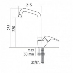 Rubinetterie Magistro 33.17ST CR - Miscelatore Cucina, Serie Standard, Finitura Cromo