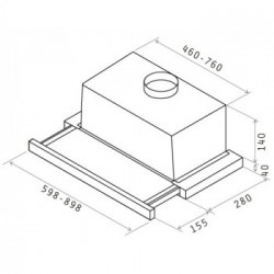 Elica ELITE14 LUX GRIX/A/60 - Cappa Aspirante da Incasso, Inox, 60 cm, PRF0037989, D