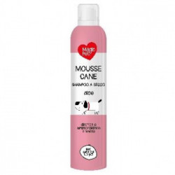 Magic Pet - Shampo secco per Cani, Mousse all'aloe, 300 ML