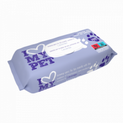 I love my pet - Salviette Detergenti per Animali, Lavanda, 100 PZ