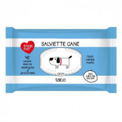 Magic Pet - Salviette Detergenti per Animali, Talco, 40 Pz
