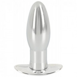 ANOS Medium Metal Anchor Butt - Plug Anale Metallico con Vibrazione, Impermeabile, Ricaricabile