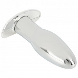 ANOS Medium Metal Anchor Butt - Plug Anale Metallico con Vibrazione, Impermeabile, Ricaricabile