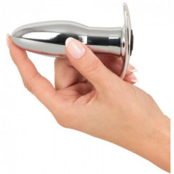 ANOS Medium Metal Anchor Butt - Plug Anale Metallico con Vibrazione, Impermeabile, Ricaricabile