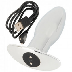 ANOS Medium Metal Anchor Butt - Plug Anale Metallico con Vibrazione, Impermeabile, Ricaricabile