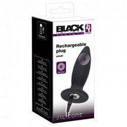 Black Velvets Recharge Plug S - Plug Anale in Silicone con Vibrazione, Splashproof, Ricaricabile