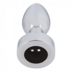 ANOS Heavy Metal Butt - Plug Anale Metallico con Vibrazione, Impermeabile, Ricaricabile