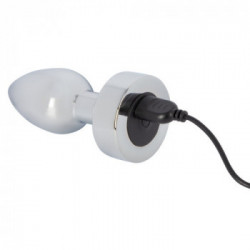 ANOS Heavy Metal Butt - Plug Anale Metallico con Vibrazione, Impermeabile, Ricaricabile