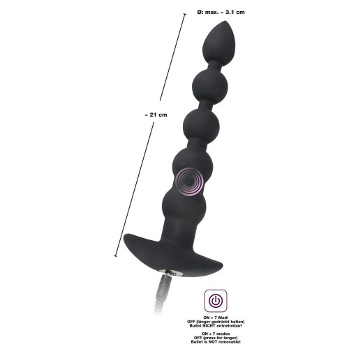 Black Velvets Rechargeable Bea - Catena Anale a...