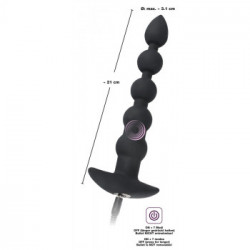 Black Velvets Rechargeable Bea - Catena Anale a Sfere con Vibrazione, 7 MOD di Vibrazione, Splashproof, Ricaricabile