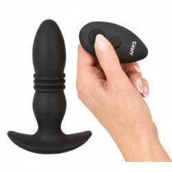 ANOS RC Thrusting Massager - Plug Anale con Vibrazione, Funzione Shock, Telecomando, Ricaricabile
