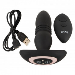 ANOS RC Thrusting Massager - Plug Anale con Vibrazione, Funzione Shock, Telecomando, Ricaricabile