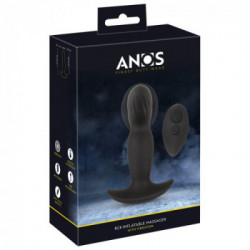 ANOS RC Inflatable Massager - Plug Anale con Vibrazone, Gonfiabile, Telecomando, Ricaricabile