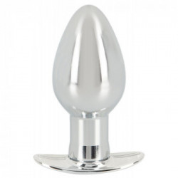 ANOS Large Metal Anchor Butt - Plug Anale Metallico con Vibrazione, Impermeabile, Ricaricabile