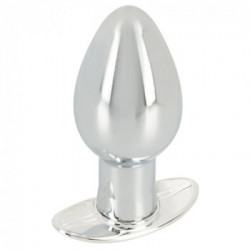 ANOS Large Metal Anchor Butt - Plug Anale Metallico con Vibrazione, Impermeabile, Ricaricabile