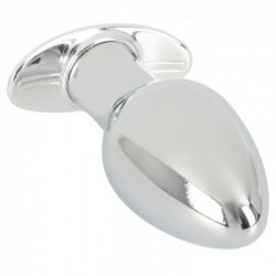 ANOS Large Metal Anchor Butt - Plug Anale Metallico con Vibrazione, Impermeabile, Ricaricabile