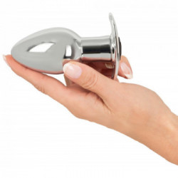 ANOS Large Metal Anchor Butt - Plug Anale Metallico con Vibrazione, Impermeabile, Ricaricabile