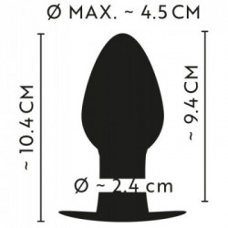 ANOS Large Metal Anchor Butt - Plug Anale Metallico con Vibrazione, Impermeabile, Ricaricabile