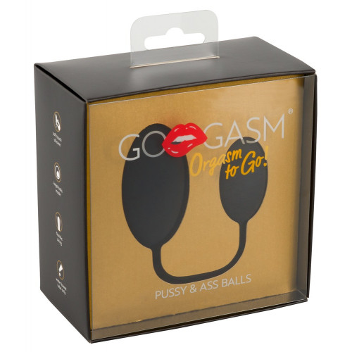 GoGasm Pussy & Ass Balls Black - Palline per...